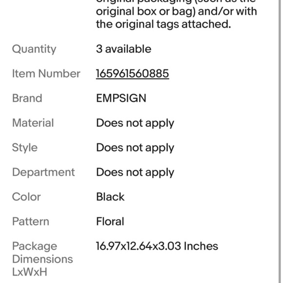 Empsign laptop backpack with USB port - dimensions in photos FLORAL pattern - Picture 5 of 7
